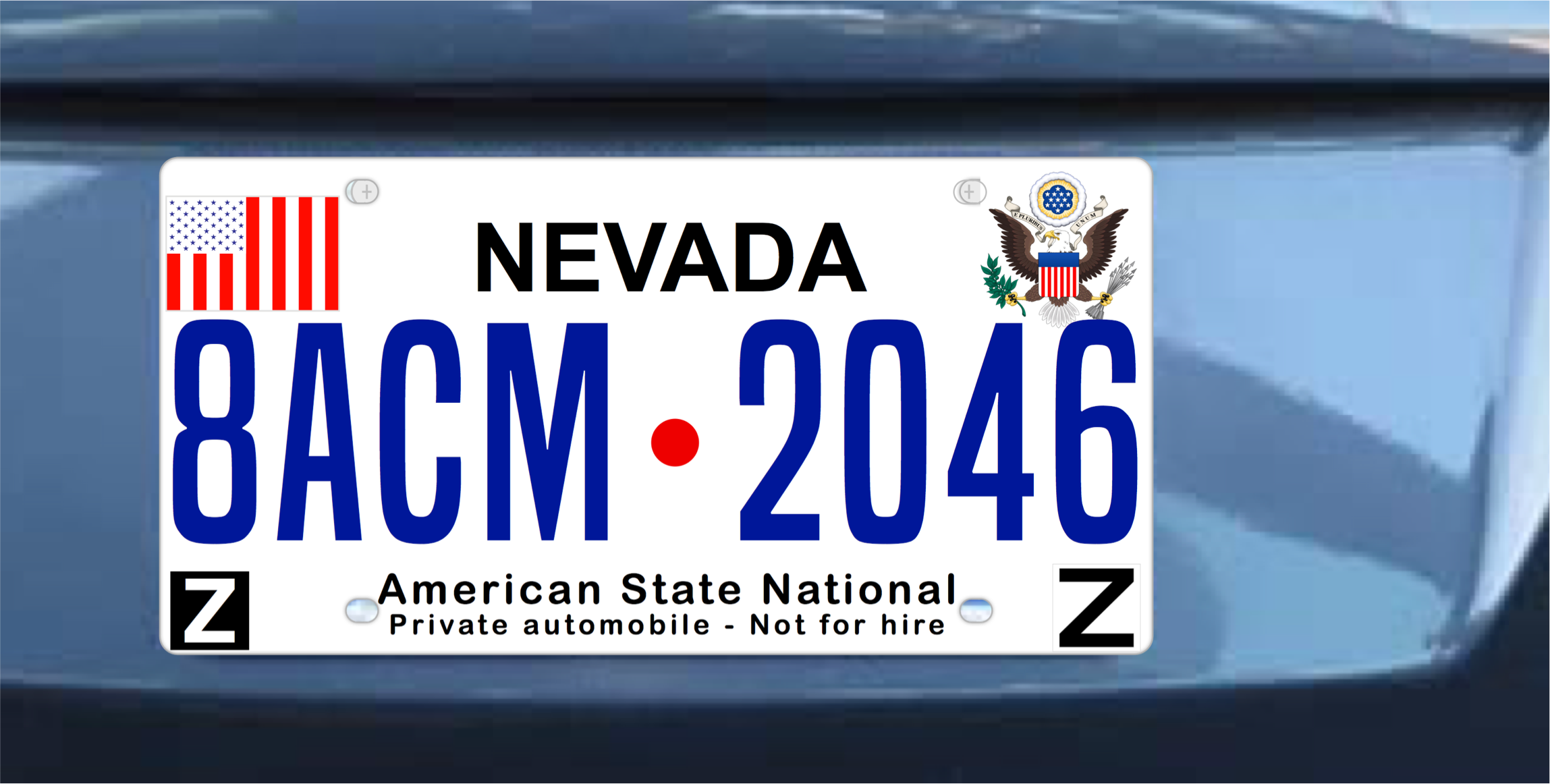 8ACM 2046 car Plate
